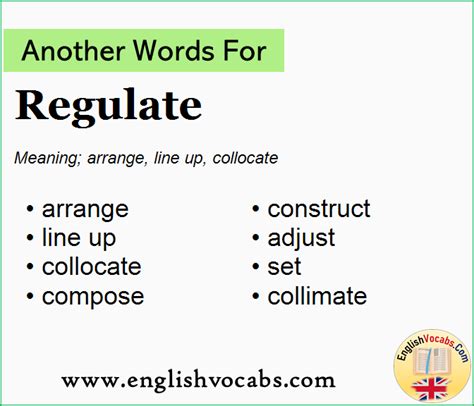 word for regulates|What is another word for regulates .